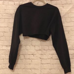Black Crop Sweatshirt